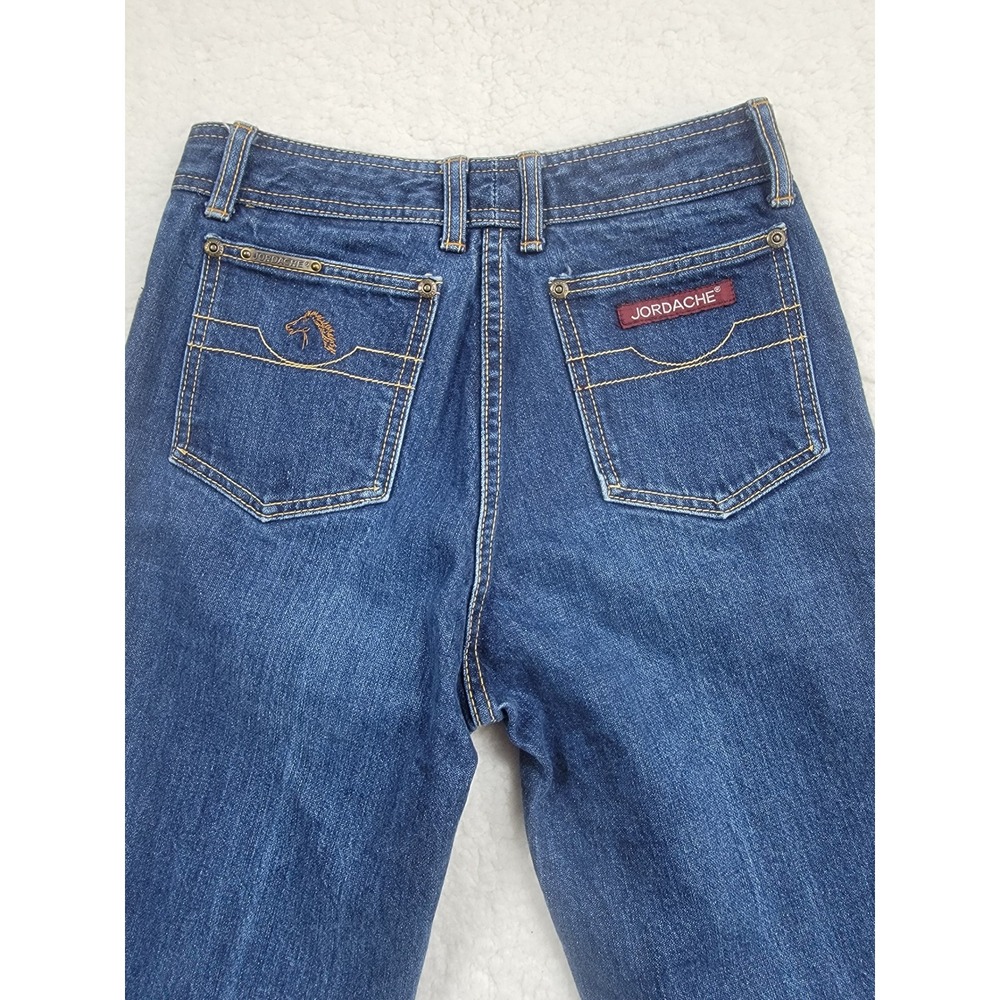 Jordache Straight Leg Jeans Womens 29 Blue Vintage High Rise Denim Horse Logo